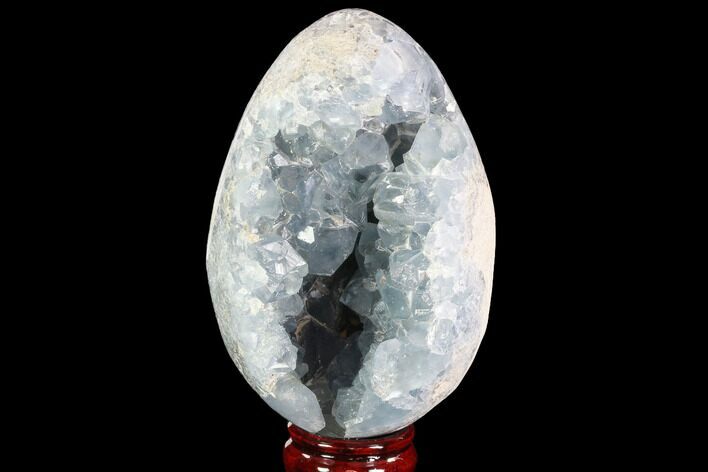Crystal Filled Celestine (Celestite) Egg Geode #88284